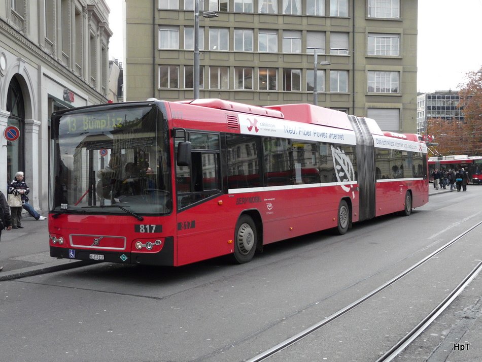 Bern mobil - Volvo 7700 Bus Nr.817 BE 612817 unterwegs auf der Linie 13 in Bern am 13.11.2009