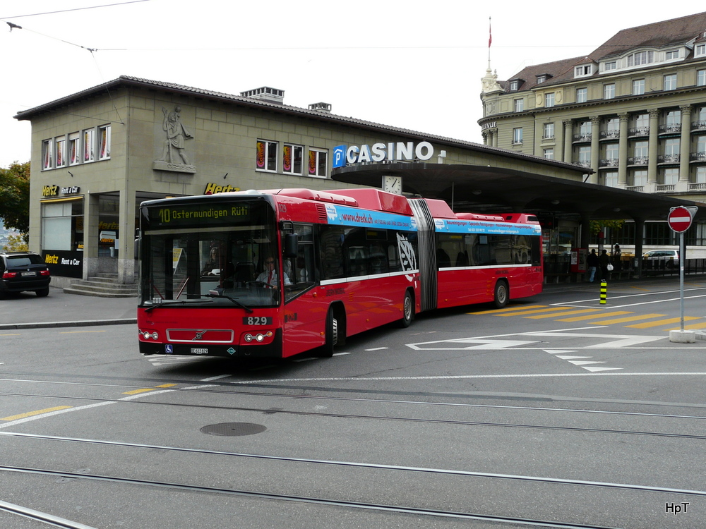 Bern mobil - Volvo 7700 Nr.829 BE 612829 unterwegs auf der Linie 10 am 22.10.2010