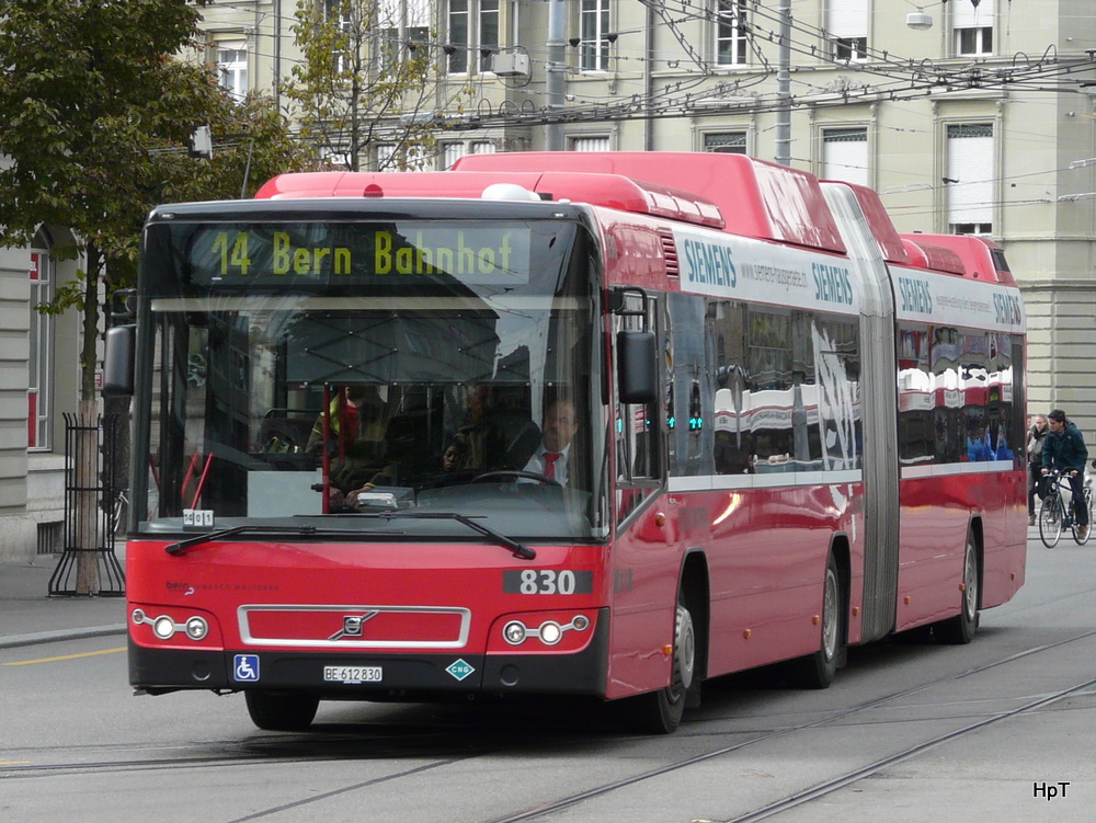 Bern mobil - Volvo 7700 Nr.830 BE 612830 unterwegs auf der Linie 14 am 22.10.2010