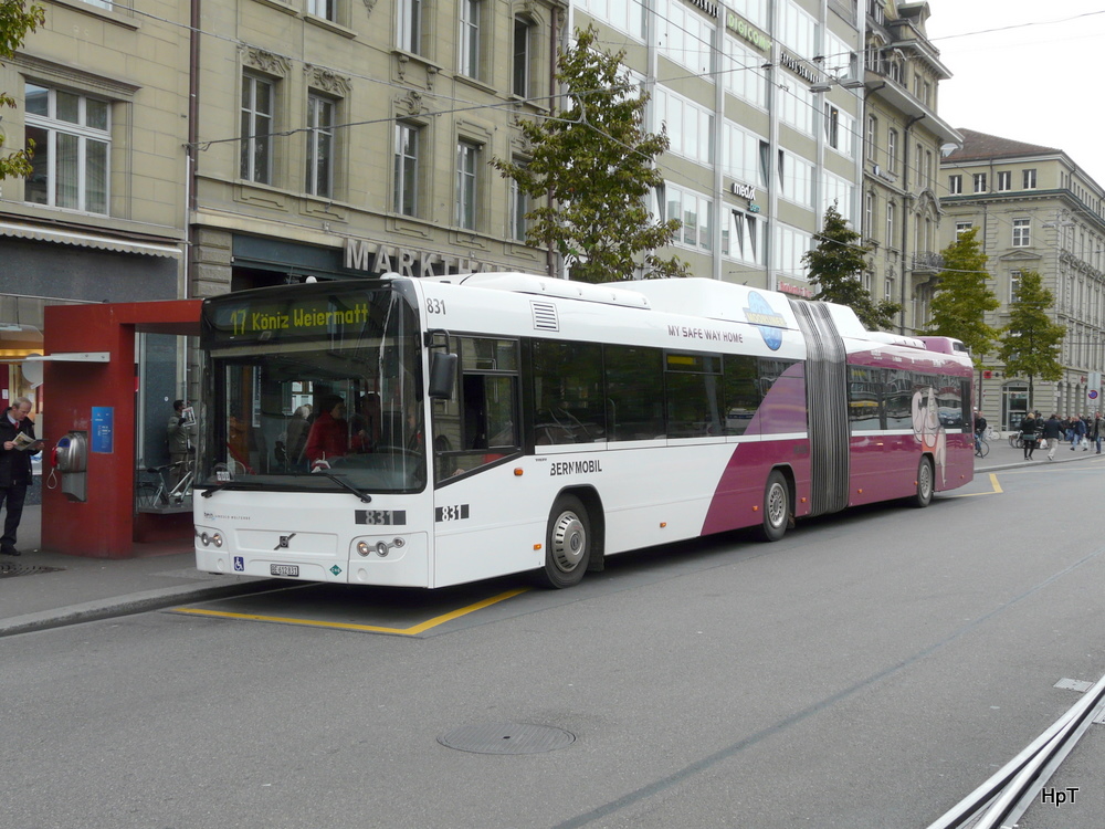 Bern mobil - Volvo 7700 Nr.831 BE 612831 unterwegs auf der Linie 17 am 22.10.2010