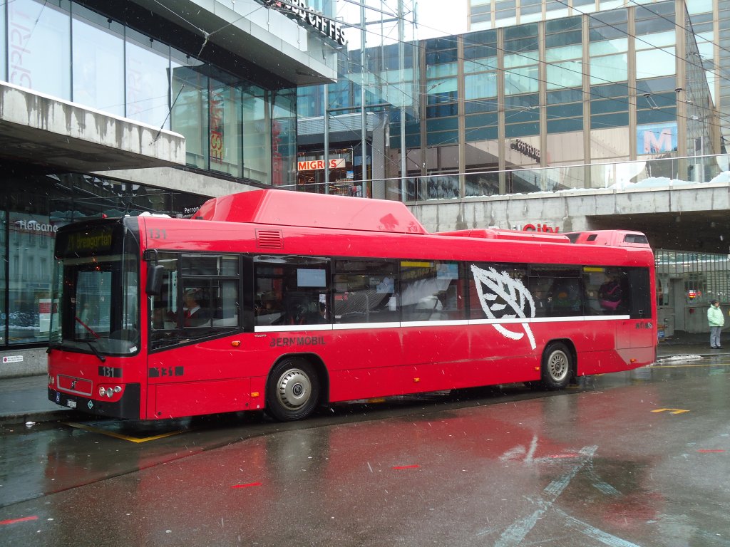 Bernmobil, Bern Nr. 131/BE 624'131 Volvo am 29. November 2010 Bern, Bahnhof