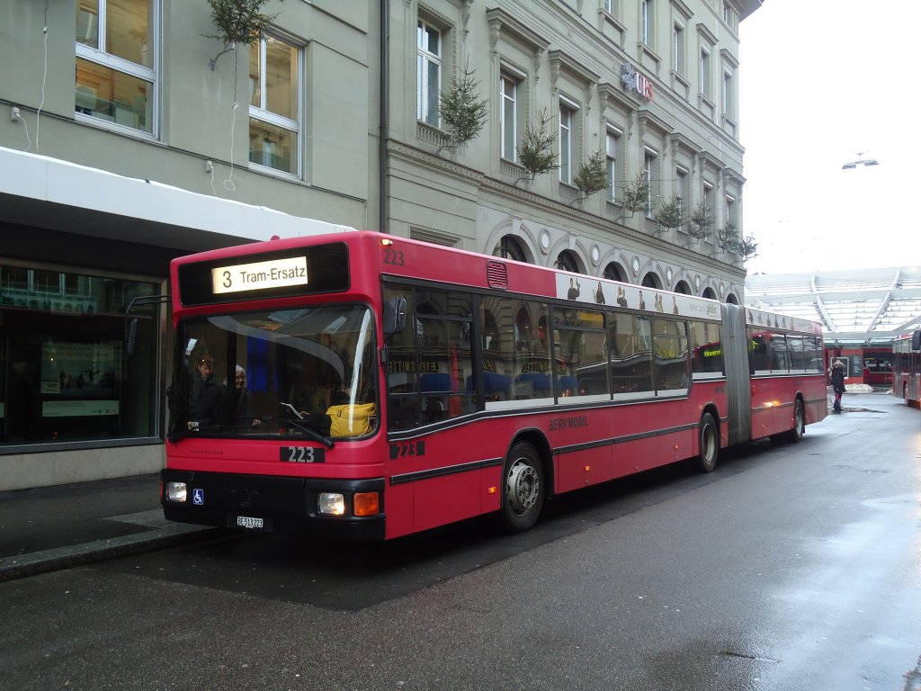 Bernmobil, Bern Nr. 223/BE 513'223 MAN am 7. Dezember 2010 Bern, Bahnhof