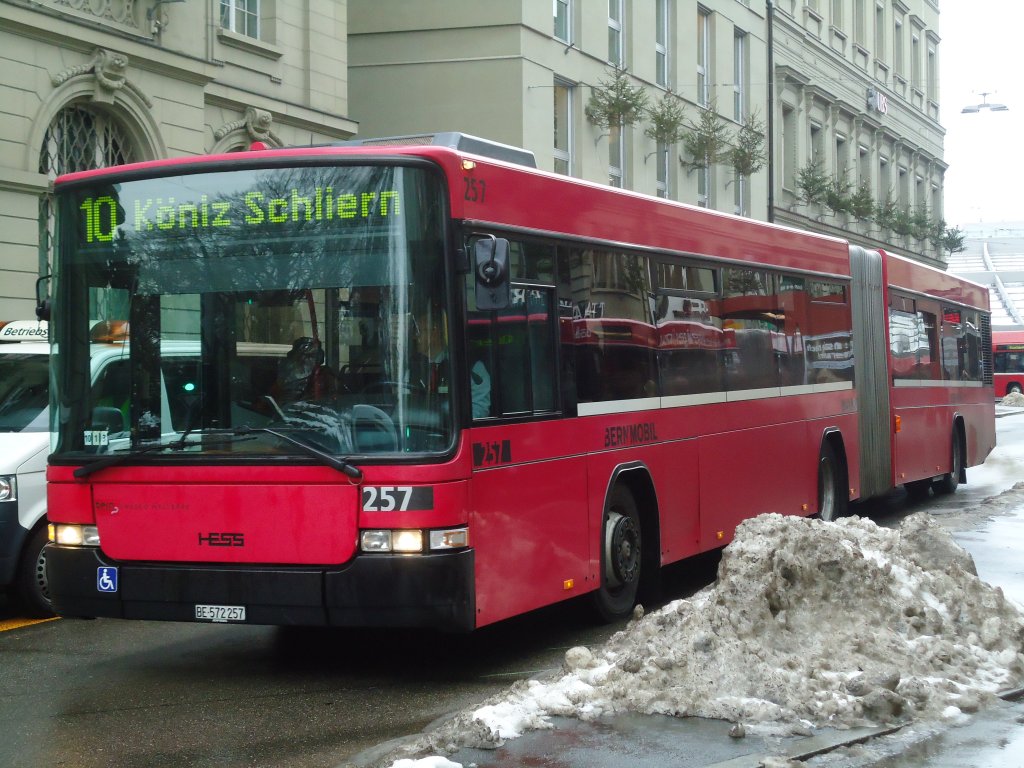 Bernmobil, Bern Nr. 257/BE 572'257 Volvo/Hess am 7. Dezember 2010 Bern, Bahnhof