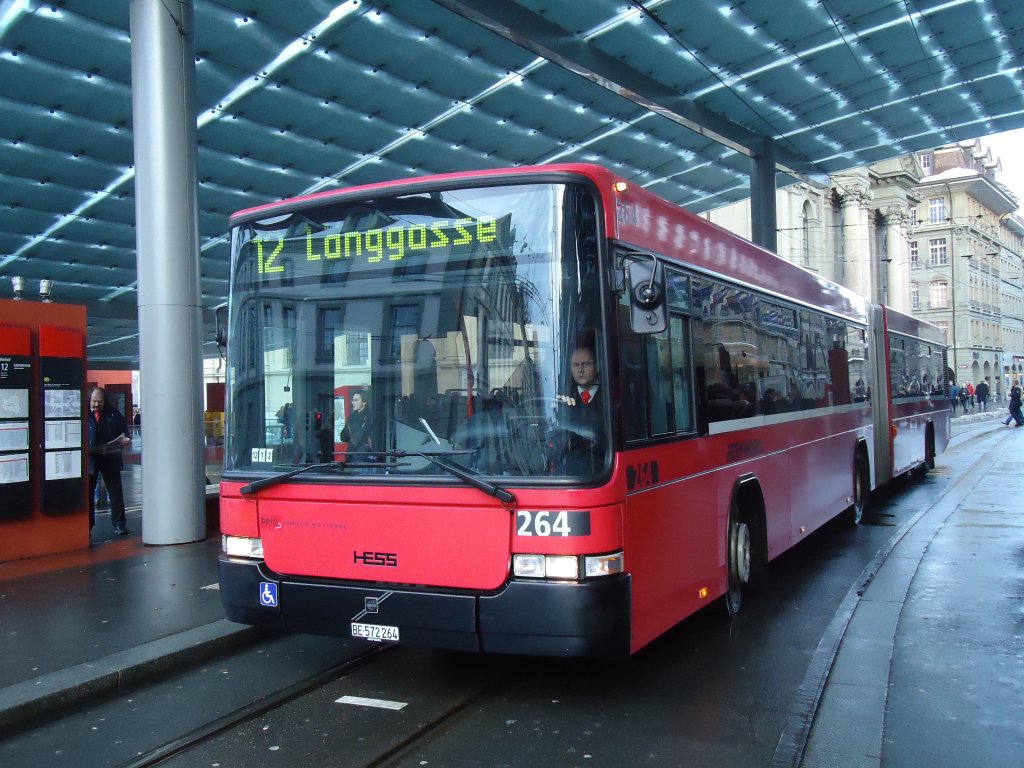 Bernmobil, Bern Nr. 264/BE 572'264 Volvo/Hess am 7. Dezember 2010 Bern, Bahnhof