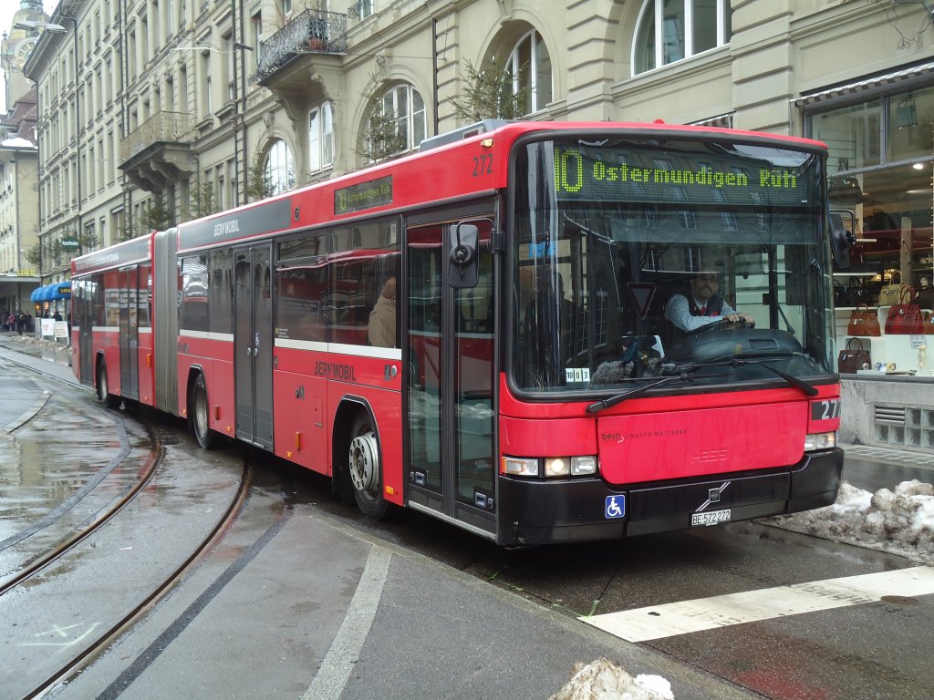 Bernmobil, Bern Nr. 272/BE 572'272 Volvo/Hess am 7. Dezember 2010 Bern, Bahnhof