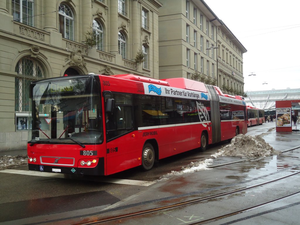 Bernmobil, Bern Nr. 805/BE 612'805 Volvo am 7. Dezember 2010 Bern, Bahnhof