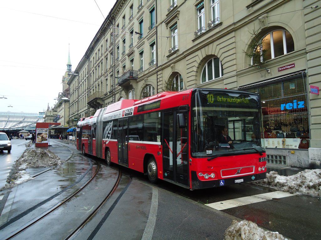 Bernmobil, Bern Nr. 817/BE 612'817 Volvo am 7. Dezember 2010 Bern, Bahnhof