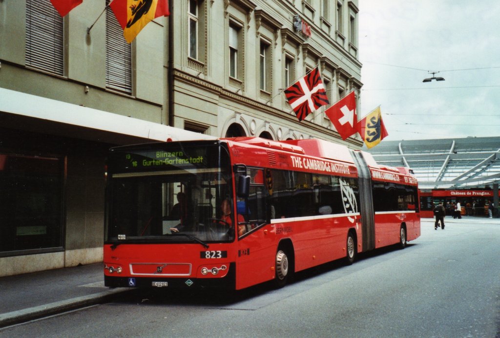 Bernmobil, Bern Nr. 823/BE 612'823 Volvo am 13. Mai 2010 Bern, Bahnhof