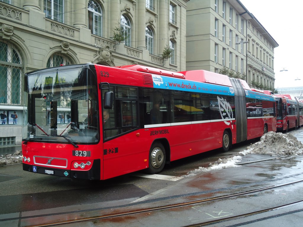 Bernmobil, Bern Nr. 829/BE 612'829 Volvo am 7. Dezember 2010 Bern, Bahnhof