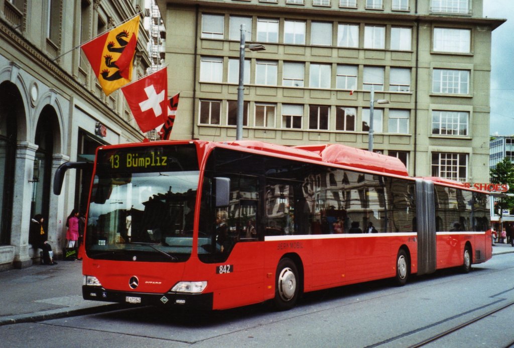 Bernmobil, Bern Nr. 842/BE 671'842 Mercedes Citaro am 13. Mai 2010 Bern, Bahnhof