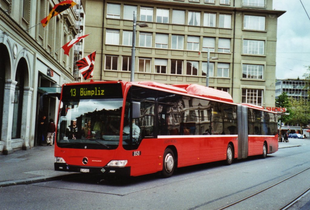 Bernmobil, Bern Nr. 850/BE 671'850 Mercedes Citaro am 13. Mai 2010 Bern, Bahnhof