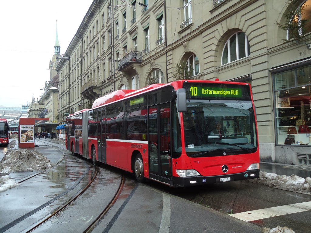 Bernmobil, Bern Nr. 853/BE 671'853 Mercedes Citaro am 7. Dezember 2010 Bern, Bahnhof