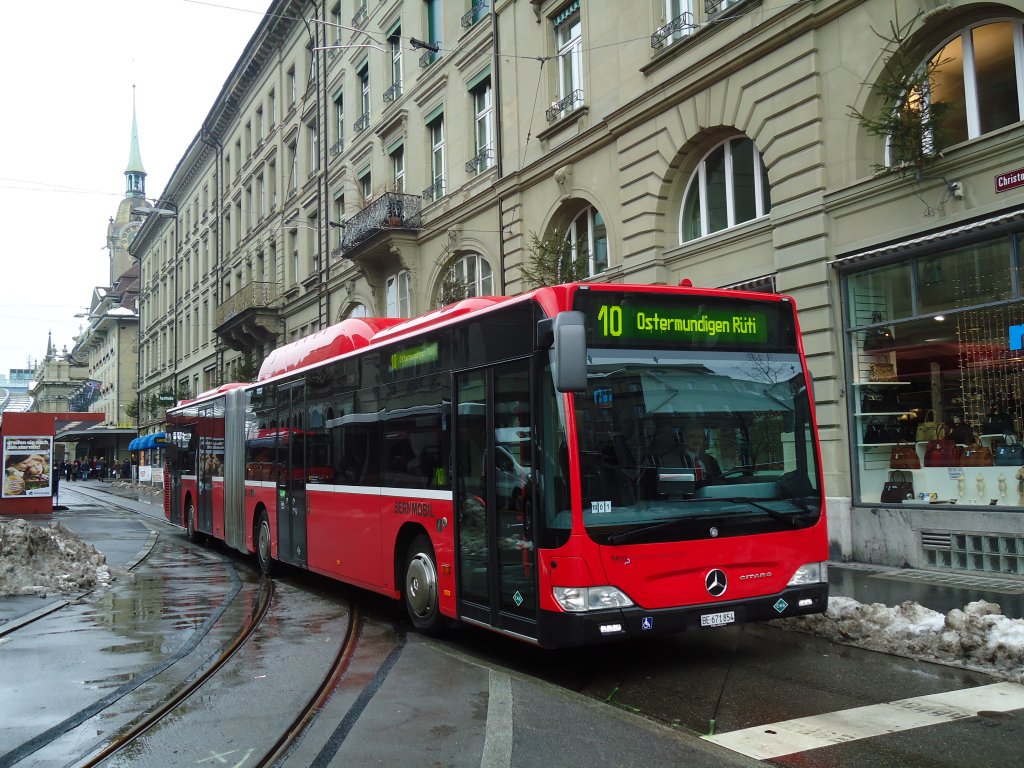 Bernmobil, Bern Nr. 854/BE 671'854 Mercedes Citaro am 7. Dezember 2010 Bern, Bahnhof