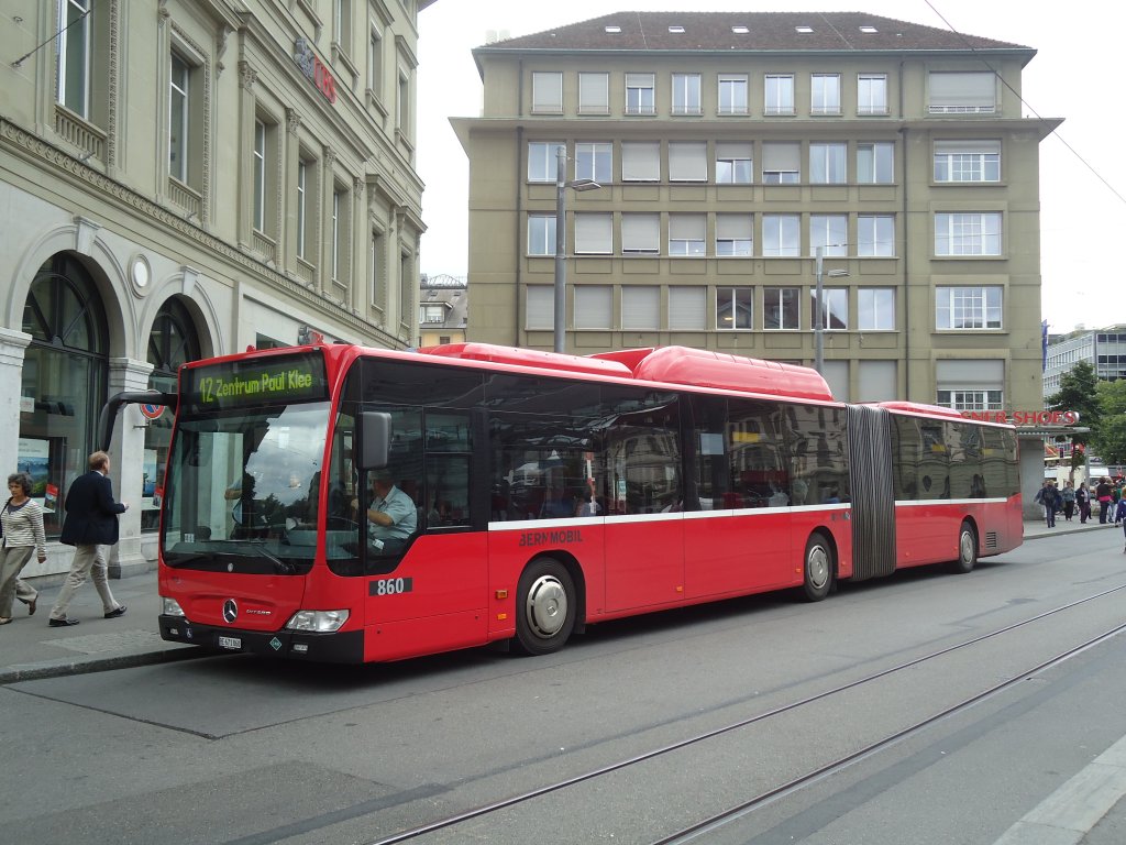 Bernmobil, Bern - Nr. 860/BE 671'860 - Mercedes Citaro am 14. Juli 2011 beim Bahnhof Bern