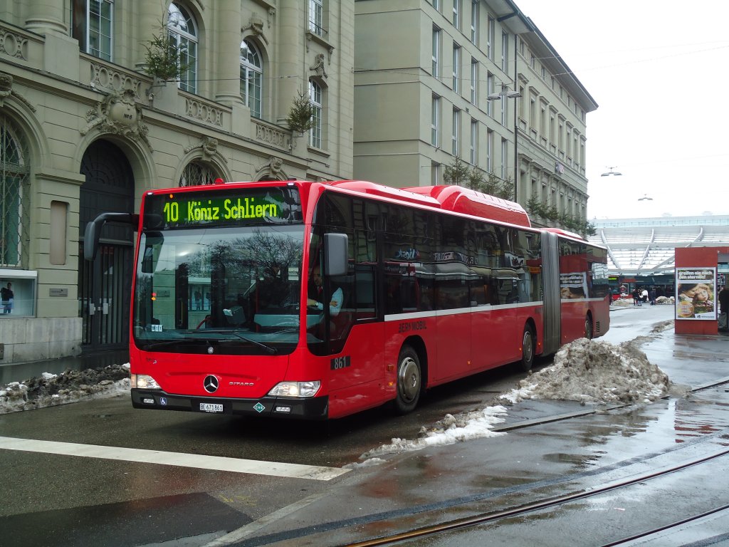 Bernmobil, Bern Nr. 861/BE 671'861 Mercedes Citaro am 7. Dezember 2010 Bern, Bahnhof