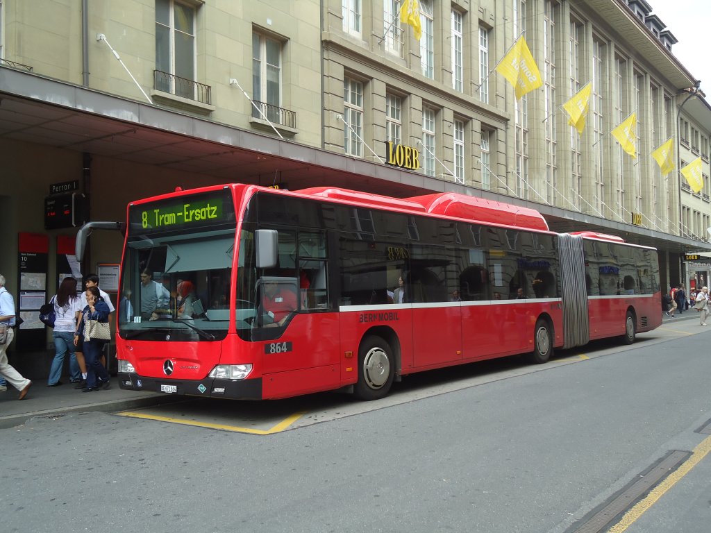 Bernmobil, Bern - Nr. 864/BE 671'864 - Mercedes Citaro am 14. Juli 2011 beim Bahnhof Bern