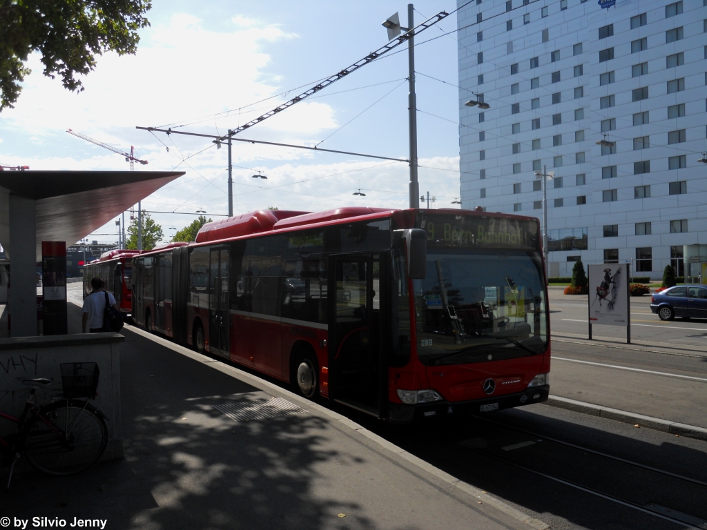 Bernmobil Nr. 842 (Mercedes CitaroII O530G CNG) am 19.8.2011 beim Guisanplatz als Tramersatz auf der Linie 9.