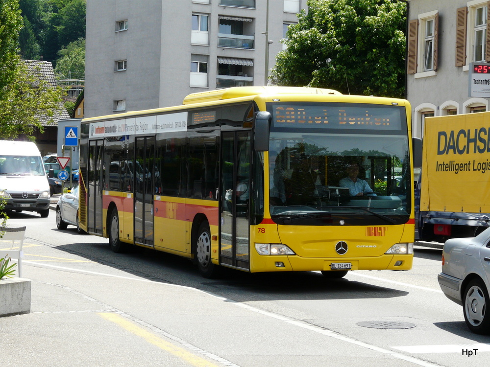 BLT - Mercedes Citaro  Nr.78  BL 124691 unterwegs auf der Linie 60 in Bottmingen am 25.05.2012