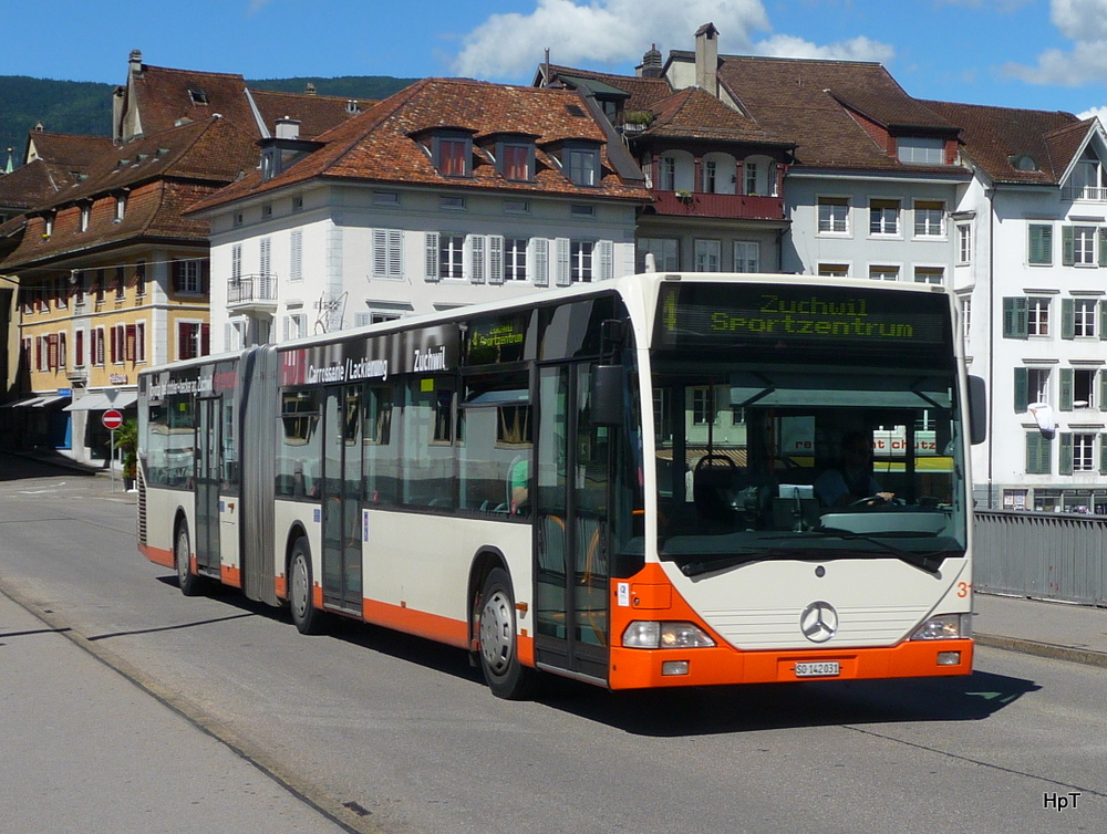 BSU - Mercedes Citaro Nr.31  SO 142031 unterwegs auf der Linie 1 in Solothurn am 08.09.2010