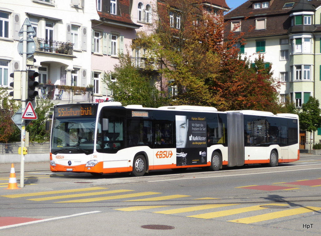 BSU - Mercedes Citaro  Nr.36  SO  172036 unterwegs in der Stadt Solothurn am 25.09.2017