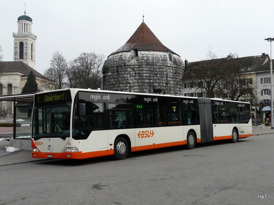 BSU - Mercedes Citaro Nr.40 SO 143440 unterwegs auf der Linie 1 in der Stadt Solothurn am 23.01.2010