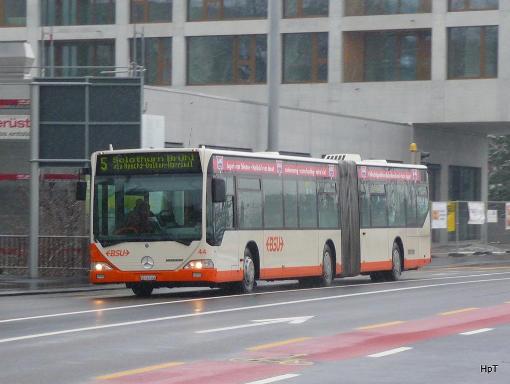 BSU - Mercedes Citaro Nr.44 SO 143444 unterwegs auf der Linie 5 in der Stadt Solothurn am 11.03.2010