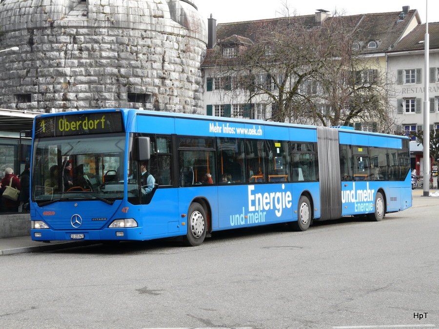 BSU - Mercedes Citaro Nr.47 SO 155947 unterwegs auf der Linie 1 in der Stadt Solothurn am 23.01.2010