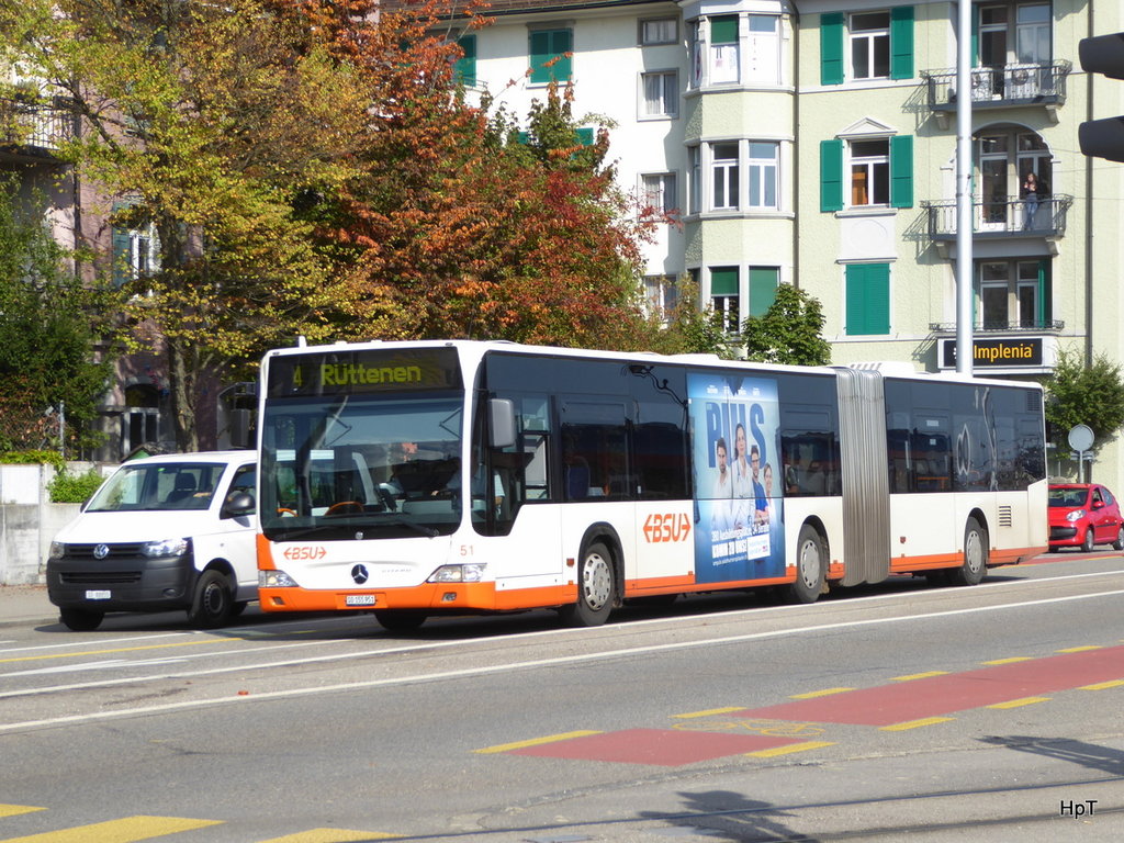 BSU - Mercedes Citaro Nr.51  SO 155951 unterwegs in der Stadt Solothurn am 25.09.2017