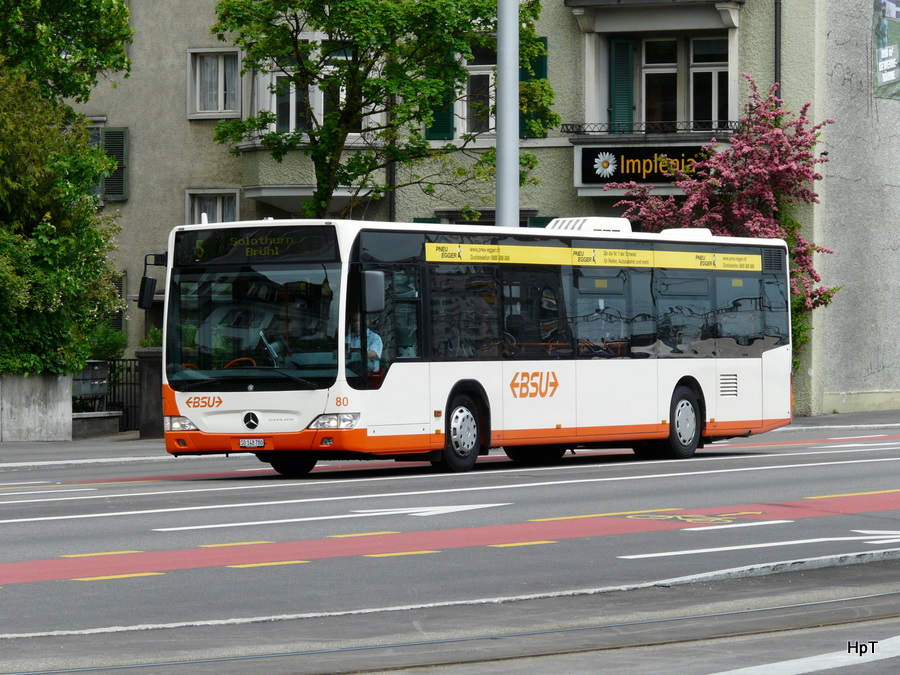 BSU - Mercedes Citaro Nr.80  SO 148780 unterwegs auf der Linie 5 in Solothurn am 21.05.2010