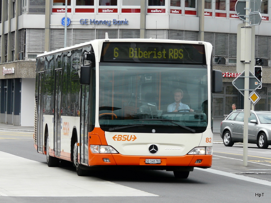 BSU - Mercedes Citaro Nr.82  SO 148782 unterwegs auf der Linie 6 in Solothurn am 21.05.2010
