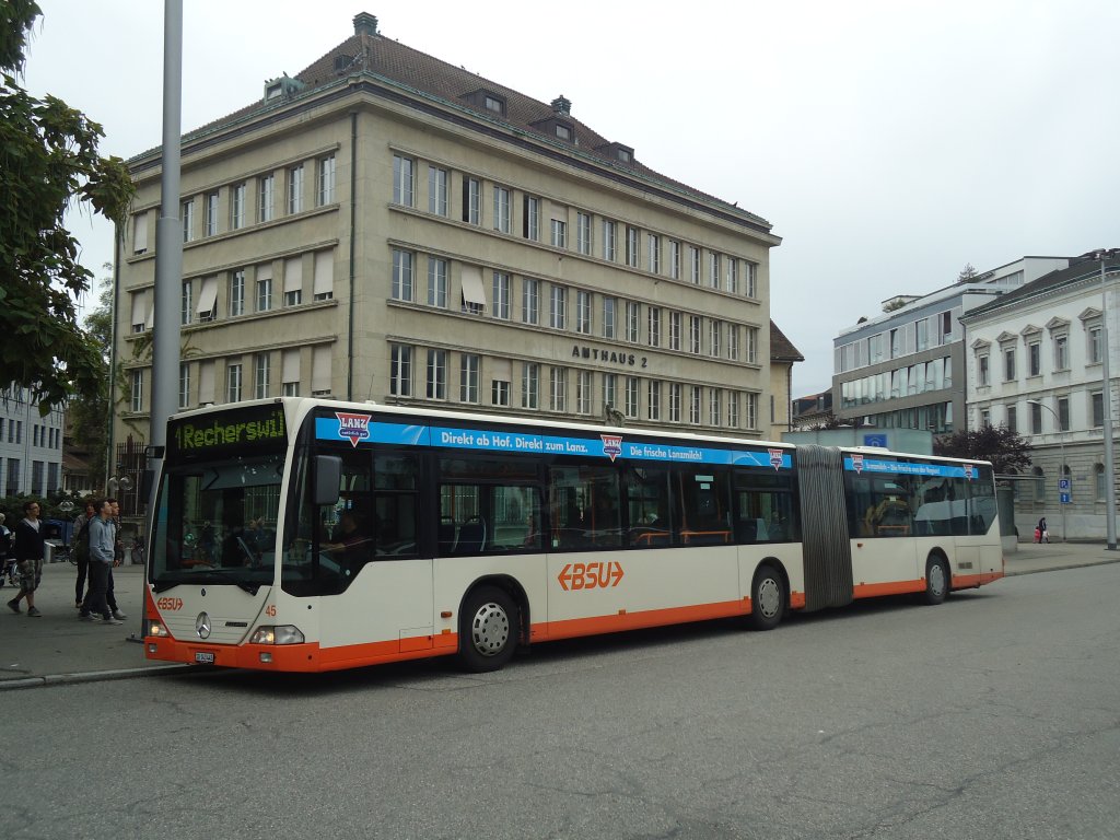 BSU Solothurn - Nr. 45/SO 143'445 - Mercedes Citaro am 12. September 2012 in Solothurn, Amthausplatz