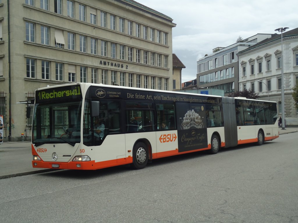 BSU Solothurn - Nr. 50/SO 155'950 - Mercedes Citaro am 12. September 2012 in Solothurn, Amthausplatz