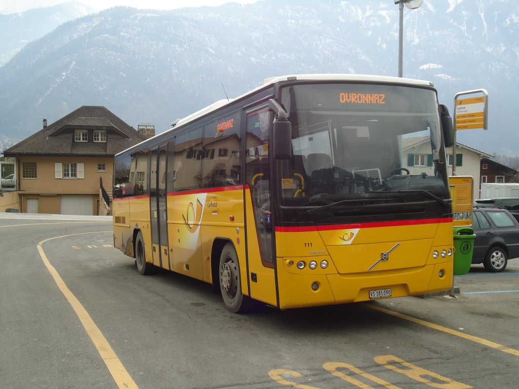 Buchard, Leytron - Nr. 111/VS 181'090 - Volvo am 19. Februar 2012 in Leytron, Ancienne poste