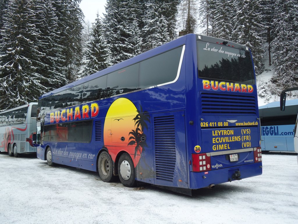 Buchard, Leytron - Nr. 34/FR 219'700 - Van Hool am 7. Januar 2012 in Adelboden, ASB