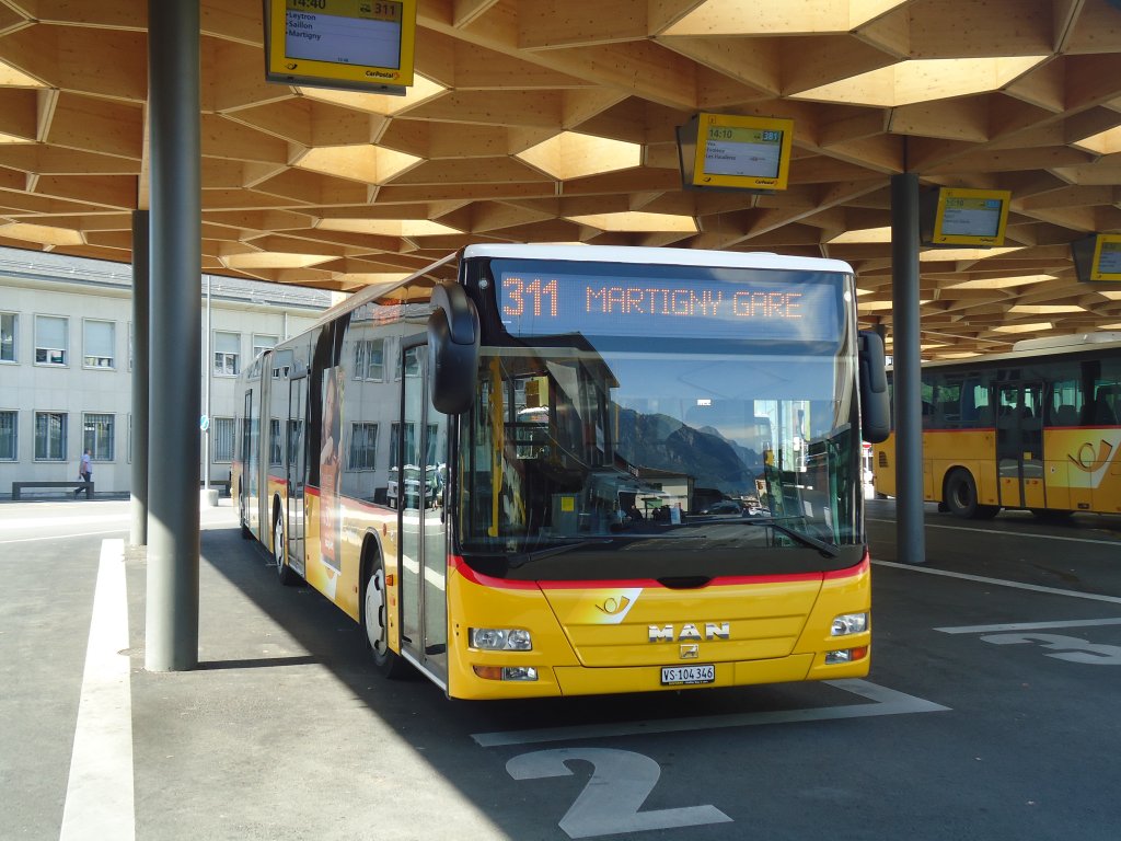 Buchard, Leytron - VS 104'346 - MAN am 23. September 2012 beim Bahnhof Sion