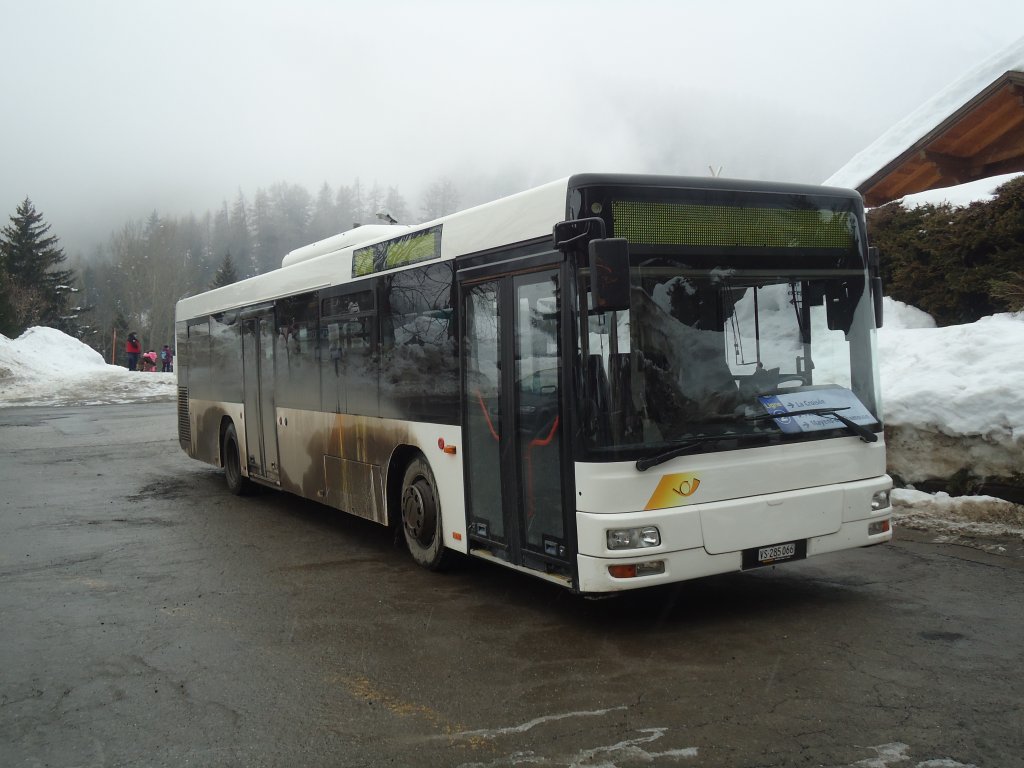 Buchard, Leytron - VS 285'066 - MAN (ex AAGL Liestal Nr. 74 + 66) am 19. Februar 2012 in Ovronnaz, La Croise