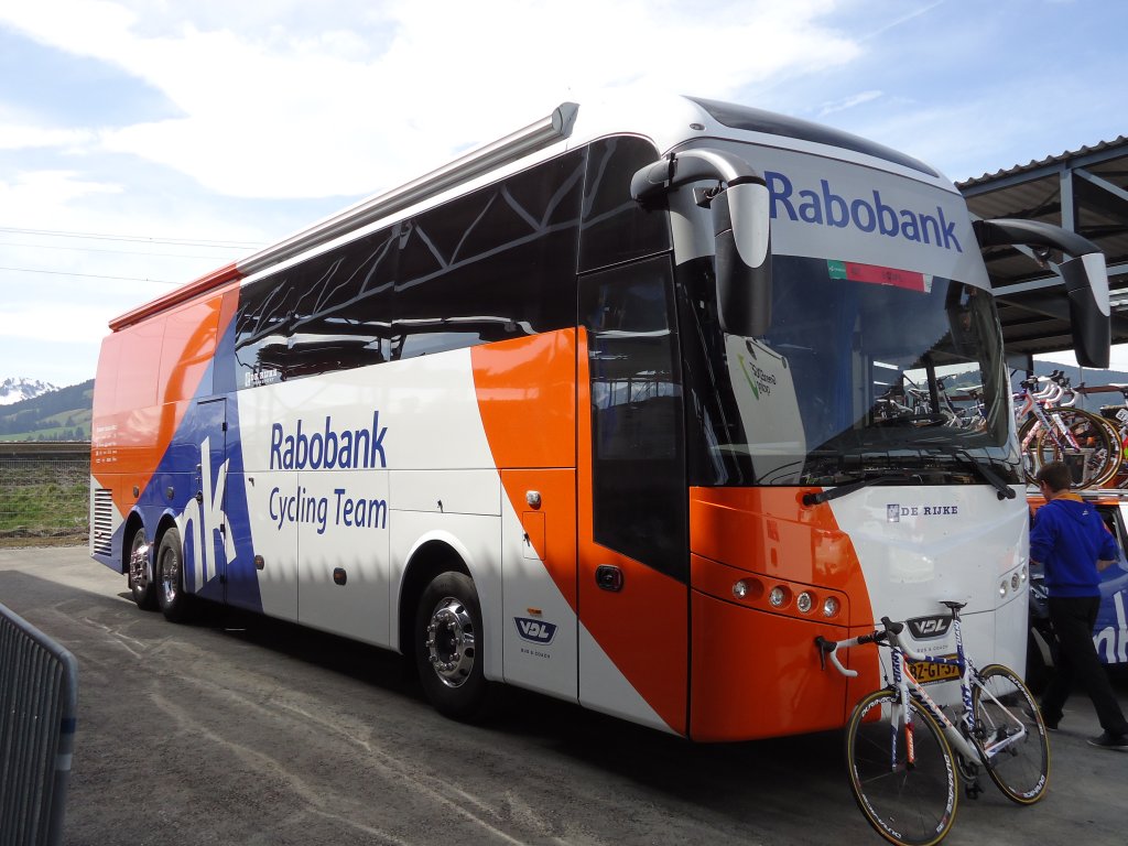 Bus de l'quipe Rabobank photographi au Tour de Romandie 2012