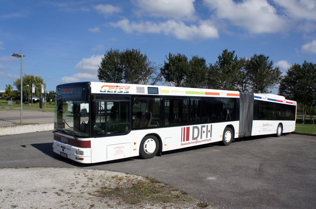 Bus Simmern / Hunsrück: MAN NG vom Omnibusbetrieb Dietmar Geiss (Geiss-Reisen), aufgenommen im September 2017 im Stadtgebiet von Simmern / Hunsrück.