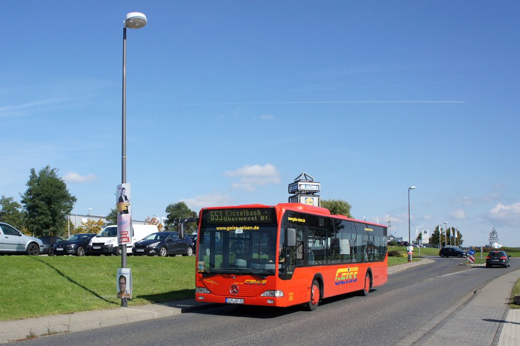 Bus Simmern / Hunsrück: Mercedes-Benz Citaro vom Omnibusbetrieb Dietmar Geiss (Geiss-Reisen), aufgenommen im September 2017 im Stadtgebiet von Simmern / Hunsrück.