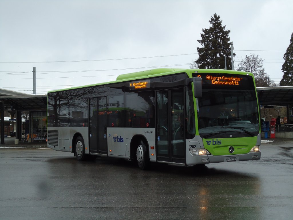 Busland, Burgdorf - Nr. 202/BE 737'202 - Mercedes Citaro am 10. Dezember 2012 beim Bahnhof Burgdorf