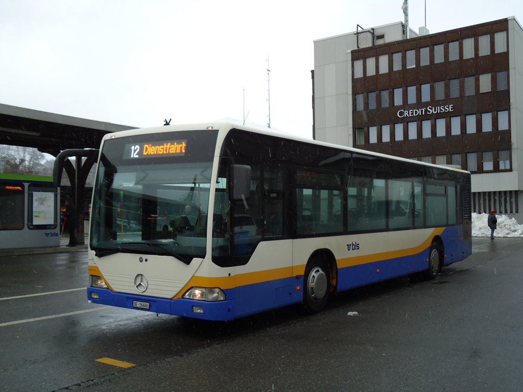 Busland, Burgdorf - Nr. 56/BE 26'686 - Mercedes Citaro (ex TC La Chaux-de-Fonds) am 10. Dezember 2012 beim Bahnhof Burgdorf