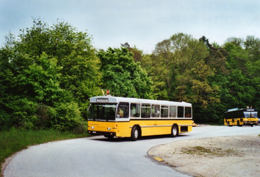 Bustag 2010 in Schaffhausen: Wanner, Schleitheim SH 58'045 Saurer/Hess SH (ex VBSH Schaffhausen Nr. 40; ex Nr. 19) am 16. Mai 2010 Schaffhausen, Solenberg