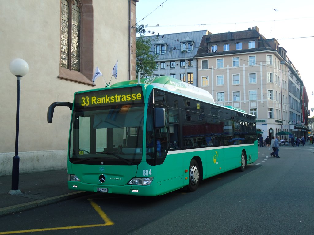BVB Basel - Nr. 804/BS 2804 - Mercedes Citaro am 16. Juli 2012 in Basel, Claraplatz