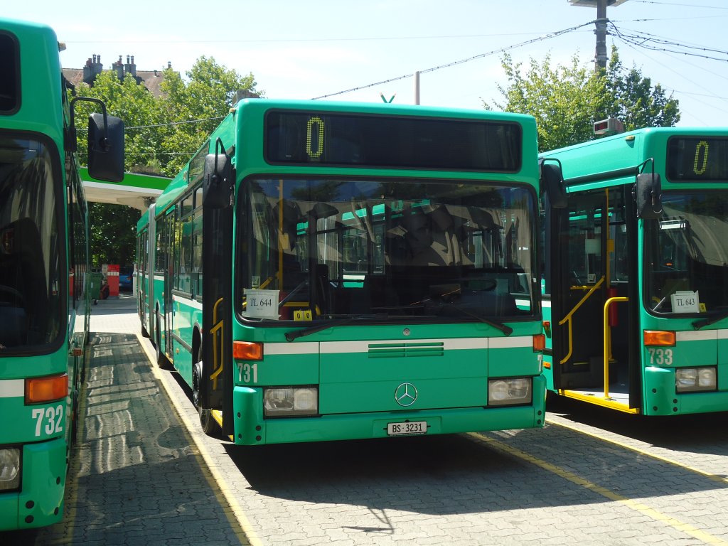 BVB Basel (TL Lausanne Nr. 644) - Nr. 731/BS 3231 - Mercedes O 405GN (ex Deutschland) am 12. Juli 2011 in Lausanne, Dpt Borde