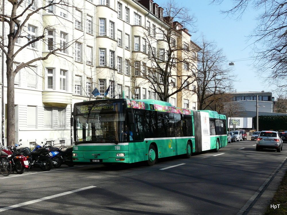 BVB - MAN  Nr.760  BS  3260 unterwegs als Parkplatz Bus P&R Blauer Sektor am 19.03.2010