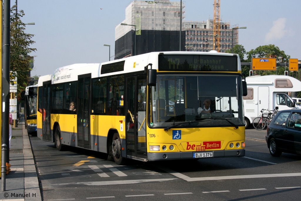 BVG 1376 (B V 1376).
Berlin HBF, 9.8.2010.