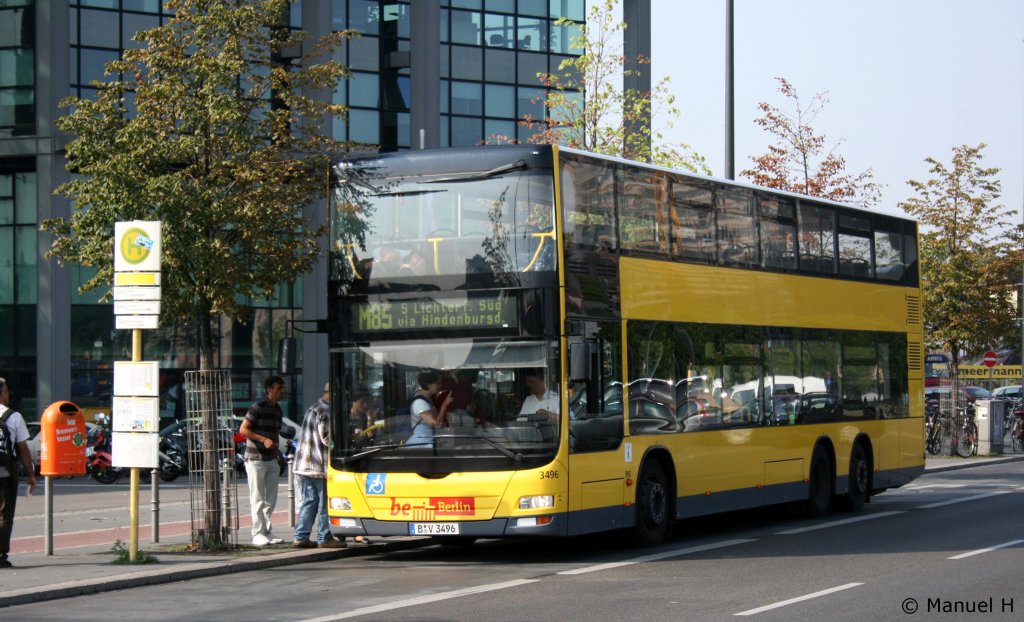 BVG 3496 (B V 3496).
Berlin HBF, 9.8.2010.