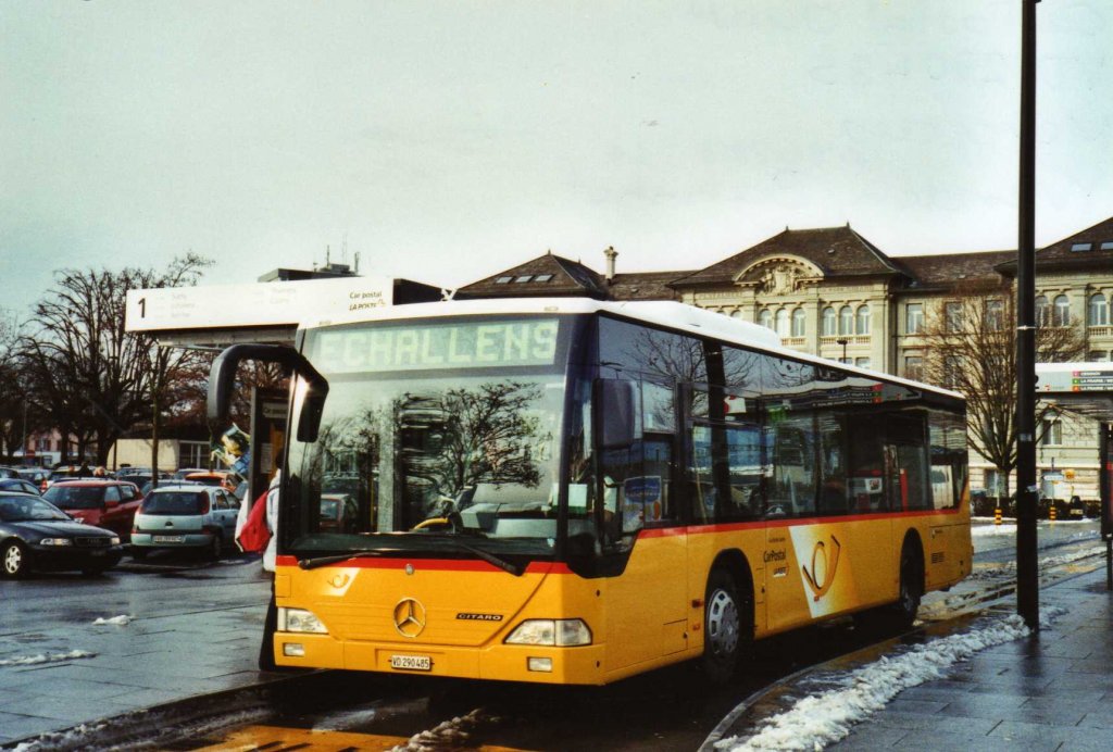 CarPostal Ouest VD 290'485 Mercedes Citaro am 23. Dezember 2009 Yverdon, Bahnhof