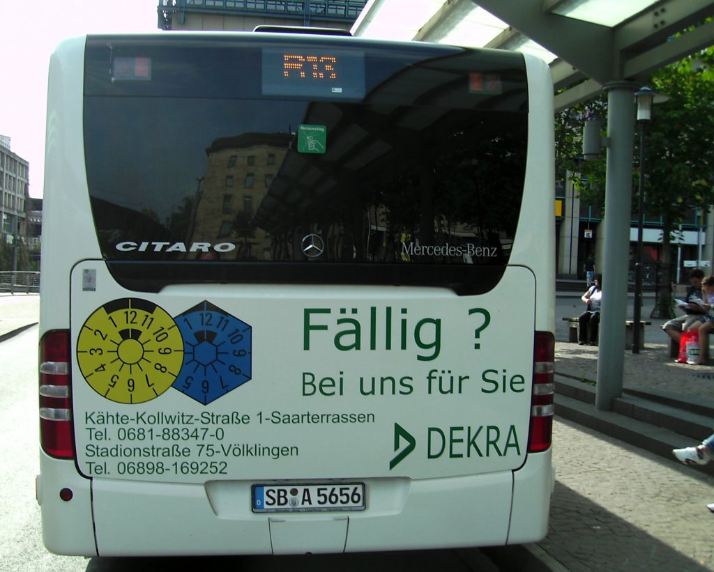 Citaro Bus. Die Aufnahme des Foto war am 06.07.2010 in Saarbrcken.