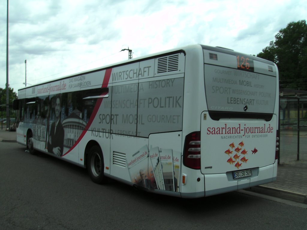 Citaro Bus. Die Aufnahme des Foto war am 12.07.2010 in Saarbrcken Brebach.